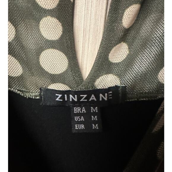 Zinzane Poá Duda Long Tulle Dress - V-Neck Twist Detail Polka Dot Print Size M - Picture 6 of 8